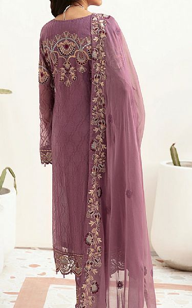 Ramsha Tea Pink Chiffon Suit | Pakistani Embroidered Chiffon Dresses USA- Image 2