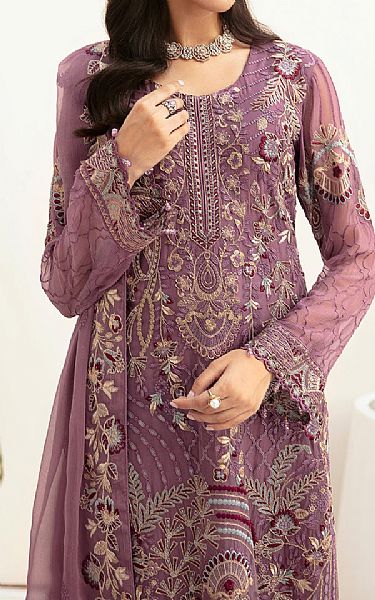 Ramsha Tea Pink Chiffon Suit | Pakistani Embroidered Chiffon Dresses USA- Image 3