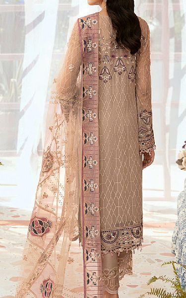 Ramsha Tan Chiffon Suit | Pakistani Embroidered Chiffon Dresses USA- Image 2