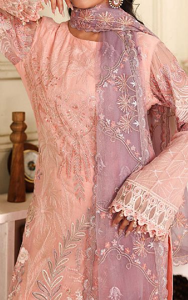 Ramsha Pink Chiffon Suit | Pakistani Embroidered Chiffon Dresses USA- Image 3