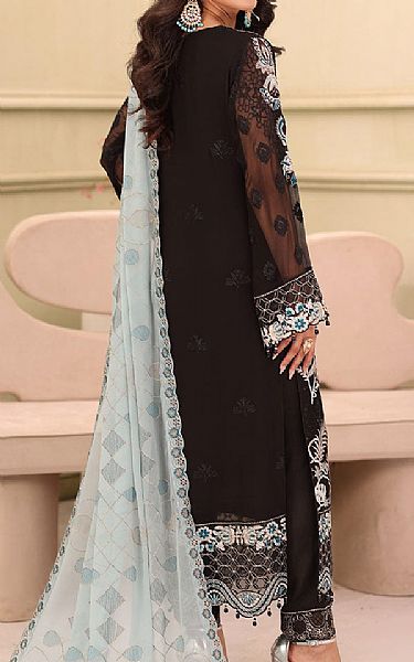 Ramsha Black Chiffon Suit | Pakistani Embroidered Chiffon Dresses USA- Image 2