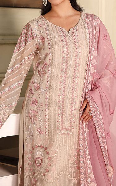 Ramsha Beige Chiffon Suit | Pakistani Embroidered Chiffon Dresses USA- Image 3