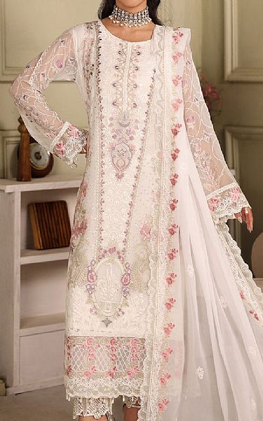 sachin and babi light blue dress Classy Embroidered Ivory Chiffon Wedding Dress with Hand‑Embellishments –  Best Price Online in Pakistan