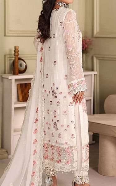 Ramsha White Chiffon Suit | Pakistani Embroidered Chiffon Dresses USA- Image 2