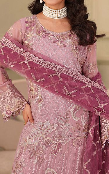Ramsha Sea Pink Chiffon Suit | Pakistani Embroidered Chiffon Dresses USA- Image 3