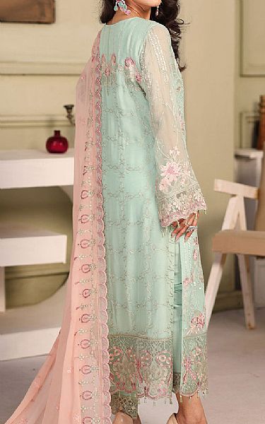 Ramsha Mint Green Chiffon Suit | Pakistani Embroidered Chiffon Dresses USA- Image 2