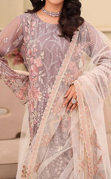 Ramsha Mauve Chiffon Suit | Pakistani Embroidered Chiffon Dresses USA- Image 3