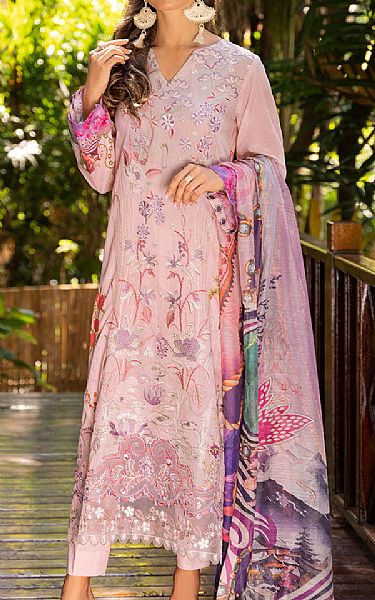 Ramsha Pink Lawn Suit | Pakistani Lawn Dress in USA- Image 1