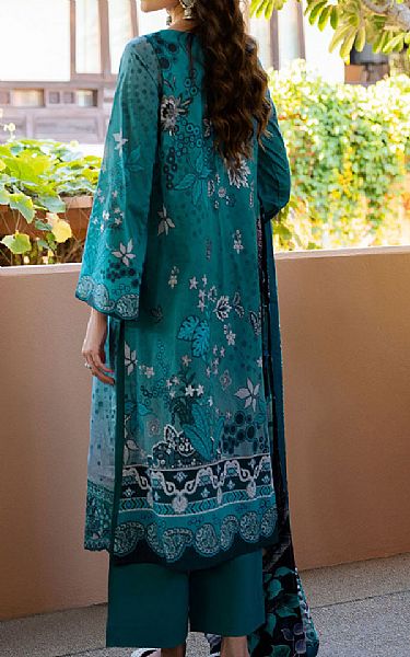 Ramsha Teal Lawn Suit | Pakistani Lawn Dress in USA- Image 2