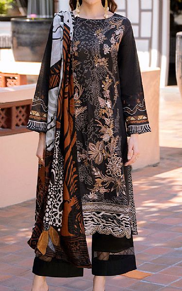 Ramsha Black Lawn Suit | Pakistani Lawn Dress in USA- Image 1