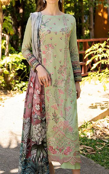 Ramsha Pistachio Green Lawn Suit | Pakistani Lawn Dress in USA- Image 1