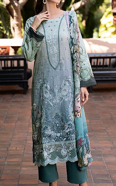 Ramsha Grey Lawn Suit | Pakistani Lawn Dress in USA- Image 1