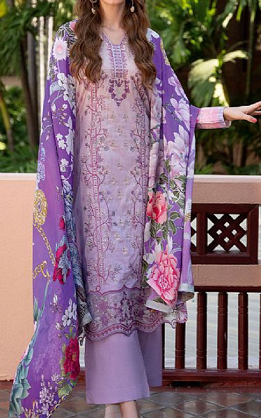 Ramsha Lavender Lawn Suit | Pakistani Lawn Dress in USA- Image 1