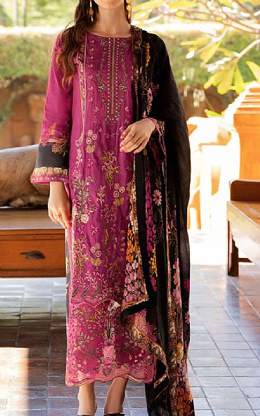 Ramsha Solid Pink Lawn Suit | Pakistani Lawn Dress in USA- Image 1