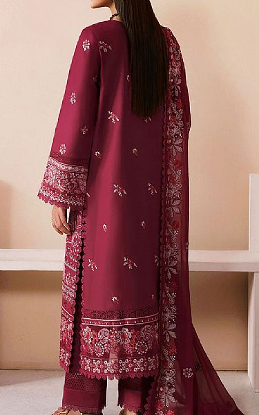 Ramsha Wine Berry Lawn Suit | Pakistani Lawn Dress in USA- Image 2