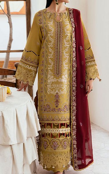 Ramsha Harvest Gold Lawn Suit | Pakistani Lawn Dress in USA- Image 1