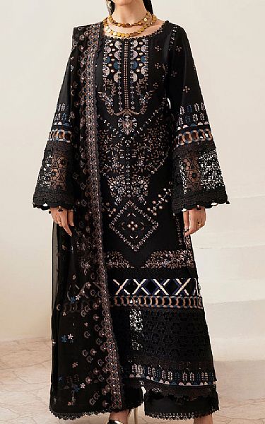 Ramsha Black Lawn Suit | Pakistani Lawn Dress in USA- Image 1