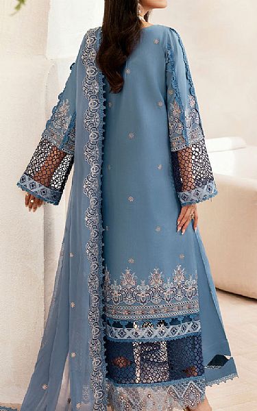 Ramsha Dusk Blue Lawn Suit | Pakistani Lawn Dress in USA- Image 2