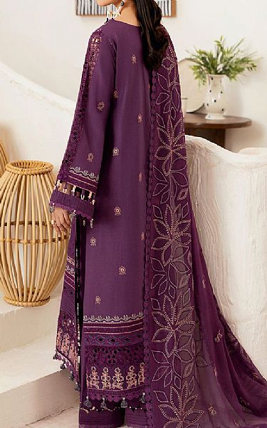 Ramsha Plum Purple Lawn Suit | Pakistani Lawn Dress in USA- Image 2