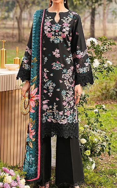 Ramsha Black Lawn Suit | Pakistani Lawn Dress in USA- Image 1