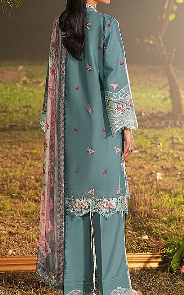 Ramsha Turquoise Lawn Suit | Pakistani Lawn Dress in USA- Image 2