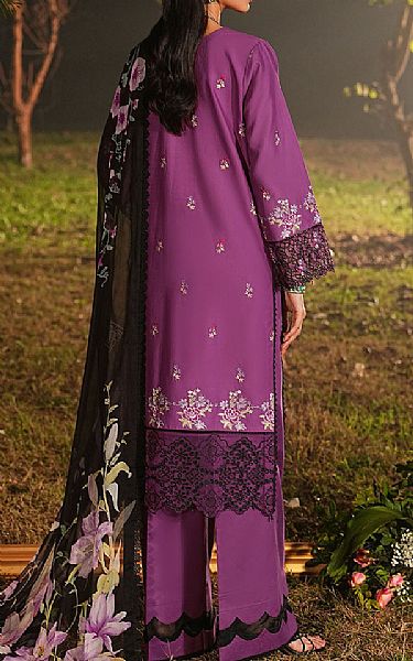 Ramsha Purple Lawn Suit | Pakistani Lawn Dress in USA- Image 2