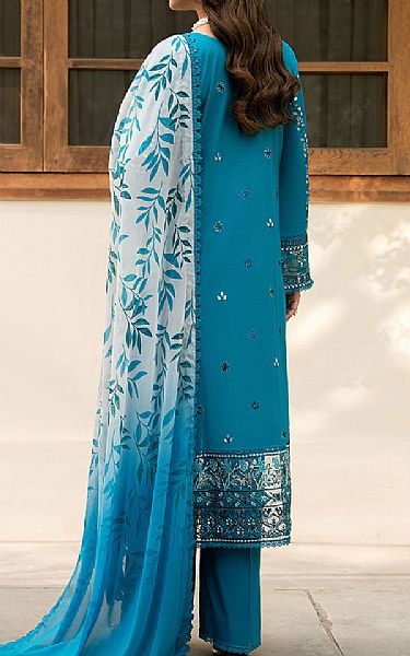 Ramsha Turquoise Lawn Suit | Pakistani Lawn Dress in USA- Image 2