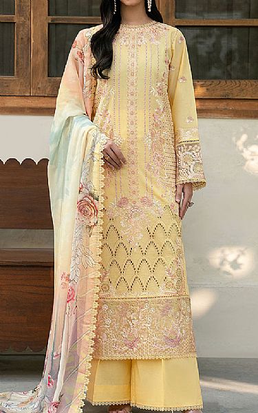 Ramsha Yellow Lawn Suit | Pakistani Lawn Dress in USA- Image 1