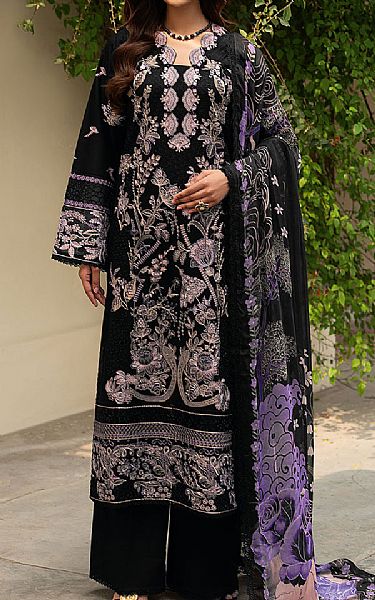 Ramsha Black Lawn Suit  Designer/Brand: | Pakistani Lawn Dress in USA- Image 1