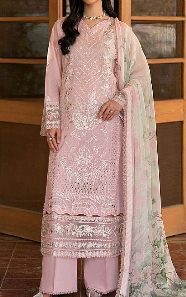 Ramsha Pink Lawn Suit | Pakistani Lawn Dress in USA- Image 1