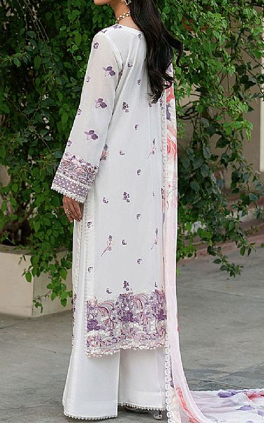 Ramsha White Lawn Suit | Pakistani Lawn Dress in USA- Image 2