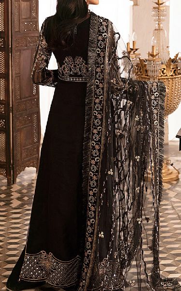 Ramsha Black Organza Suit | Pakistani Embroidered Chiffon Dresses USA- Image 2