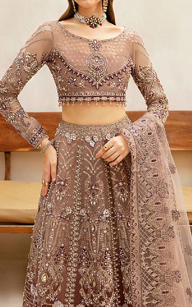 Ramsha Tea Pink Organza Suit | Pakistani Embroidered Chiffon Dresses USA- Image 2