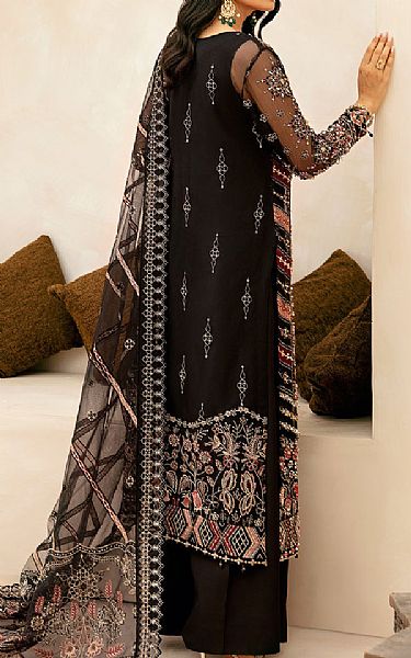 Ramsha Black Organza Suit | Pakistani Embroidered Chiffon Dresses USA- Image 3
