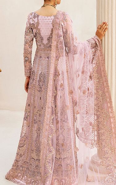 Ramsha Rose Pink Organza Suit | Pakistani Embroidered Chiffon Dresses USA- Image 3