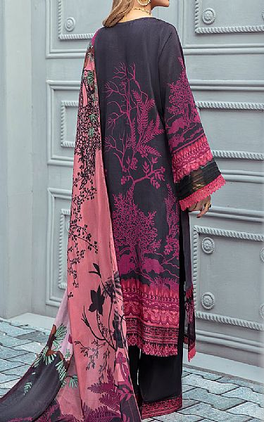 Ramsha Magenta/Charcoal Linen Suit | Pakistani Dresses in USA- Image 2