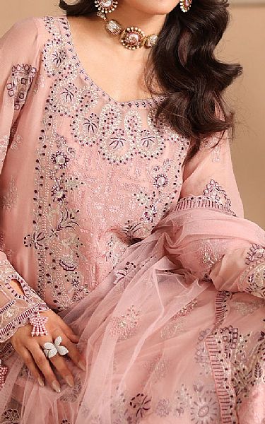 Ramsha Pink Chiffon Suit | Pakistani Embroidered Chiffon Dresses USA- Image 3