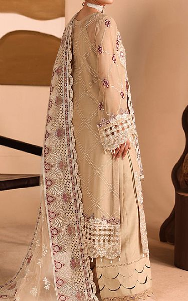 Ramsha Tan Chiffon Suit | Pakistani Embroidered Chiffon Dresses USA- Image 2