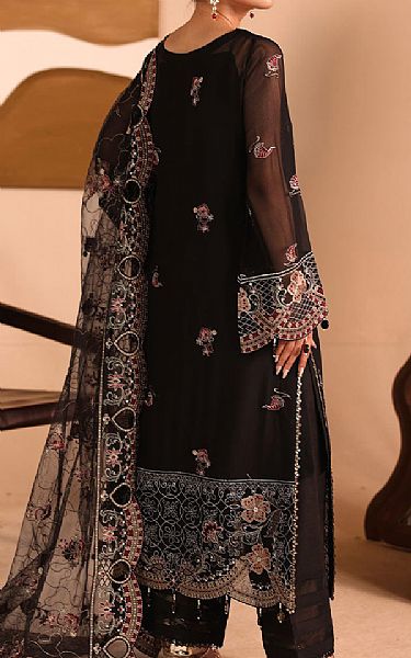 Ramsha Black Chiffon Suit | Pakistani Embroidered Chiffon Dresses USA- Image 2