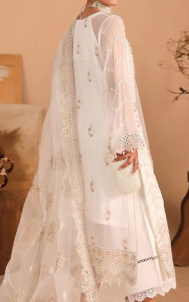 Ramsha White Chiffon Suit | Pakistani Embroidered Chiffon Dresses USA- Image 2