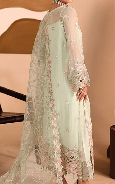 Ramsha Green Mist Chiffon Suit | Pakistani Embroidered Chiffon Dresses USA- Image 2