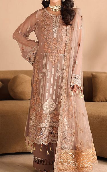 Ramsha Cavern Pink Chiffon Suit | Pakistani Embroidered Chiffon Dresses USA- Image 1
