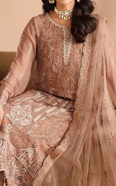 Ramsha Cavern Pink Chiffon Suit | Pakistani Embroidered Chiffon Dresses USA- Image 3