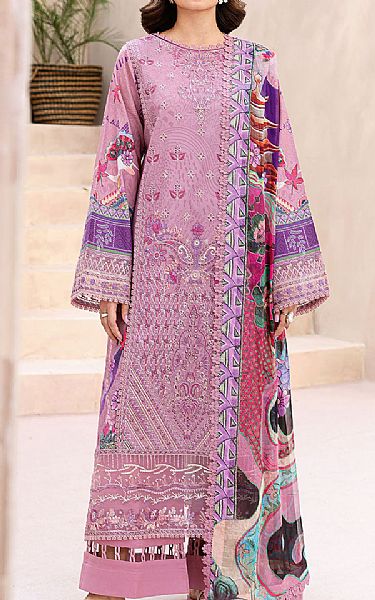 Ramsha Pink Lawn Suit | Pakistani Lawn Dress in USA- Image 1