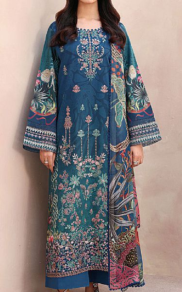 Ramsha Teal Lawn Suit | Pakistani Lawn Dress in USA- Image 1