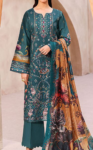 Ramsha Teal Lawn Suit | Pakistani Lawn Dress in USA- Image 1