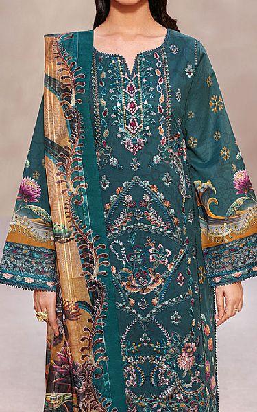 Ramsha Teal Lawn Suit | Pakistani Lawn Dress in USA- Image 2
