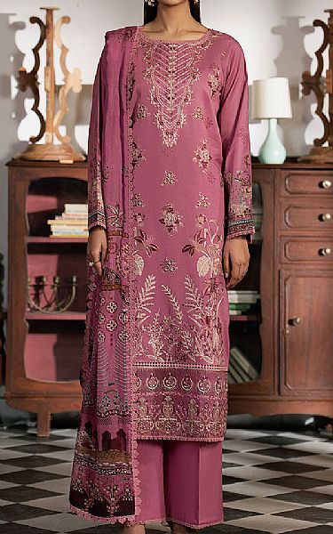 Ramsha Tea Pink Lawn Suit | Pakistani Lawn Dress in USA- Image 1