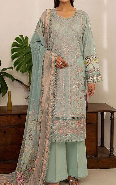 Ramsha Light Turquoise Lawn Suit | Pakistani Lawn Dress in USA- Image 1