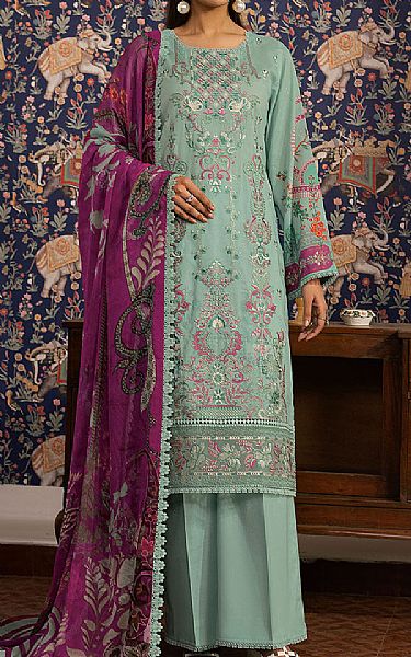 Ramsha Mint Green Lawn Suit | Pakistani Lawn Dress in USA- Image 1
